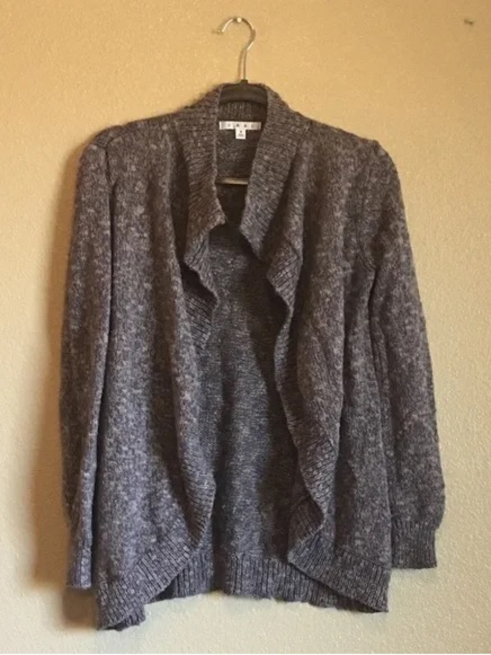 CAbi Heathered Brown Cardigan Sweater